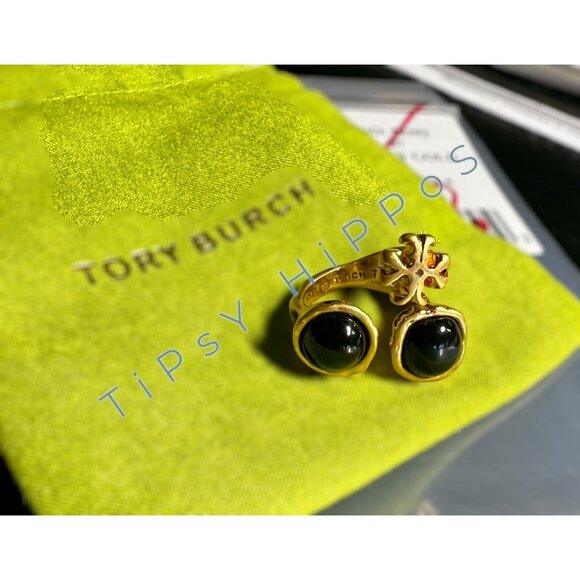 Stunning Authentic Tory Burch Roxanne Adjustable Statement Ring - SIZE 7 - Picture 5 of 5